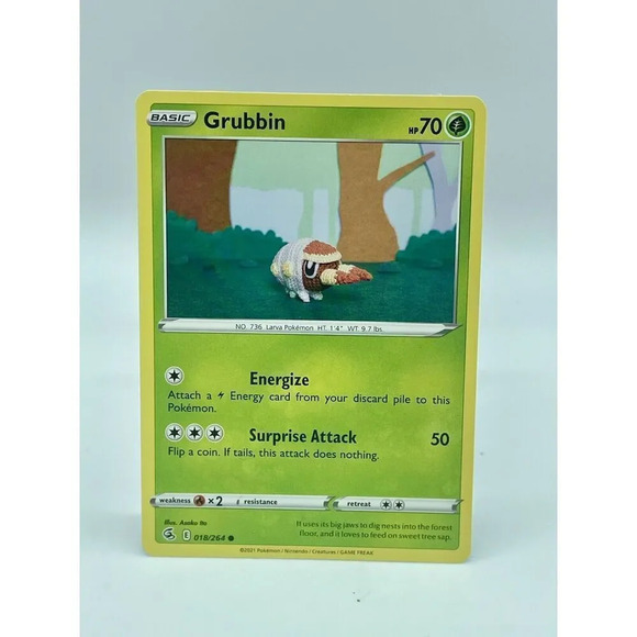 Grubbin 018/264 Fusion Strike Common Non Holo Pokemon TCG Mint Unplayed‎ - Picture 1 of 6